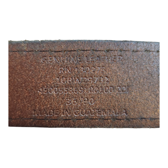 Wrangler mens brown leather belt 36/90 - Picture 3 of 13